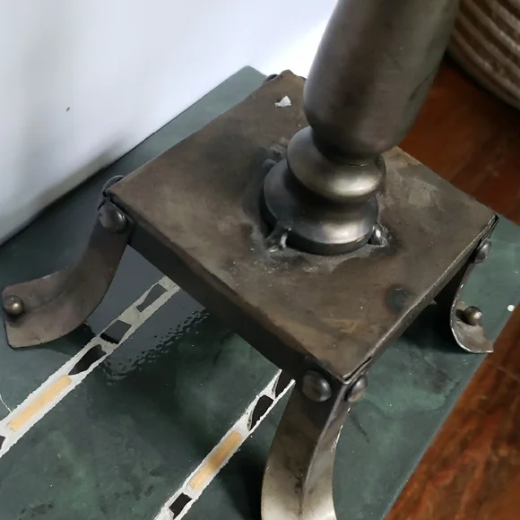 Black Metal Candle/plant Stand 12in - Picture 6 of 10